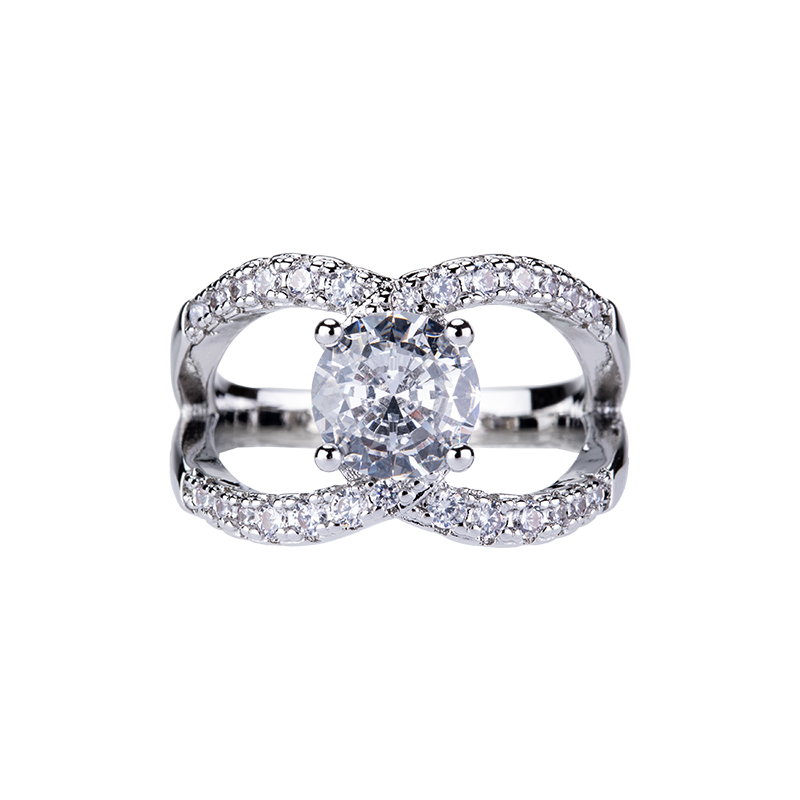 Streetwear Brand Rings - Женское серебряное бриллиантовое кольцо 925 пробы,