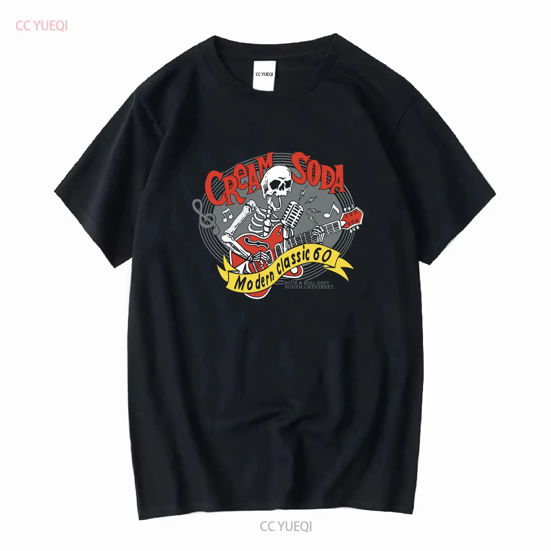 Streetwear Brand Vintage - Футболка Cream Soda Rock Roll, японский